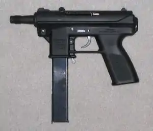 a 9 mm pistol