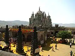 Outside the main Khandoba Temple in Jejuri