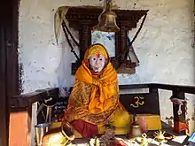 An effigy of Khaptad Baba at his Ashram.