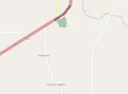 Location of Kheewa alongside Jalalpur–Gujrat Road