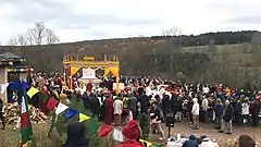 The cremation ceremony of Khenpo Karthar Rinpoche