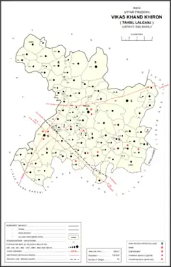 Map showing Paho (#549) in Khiron CD block