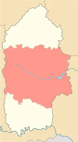 Location of Khmelnytskyi Raion