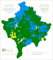 Religious structure of Kosovo by settlements 1931 (territorial organization from 1961)