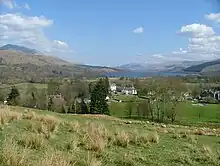 Loch Tay, Killin with Ben Lawers on the left taken from a short distance up Sron a Chlachain.