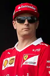 portrait of Kimi Räikkönen wearing sunglasses