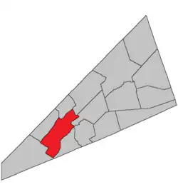 Location within Kings County, New Brunswick.