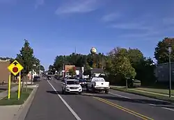 Downtown Kingsley along Main Street