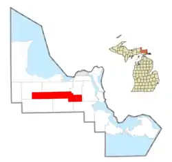 Location within Chippewa County