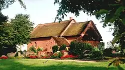 The church of Klanxbüll features a thatched roof