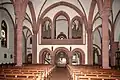 Entry door and organ loft