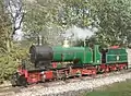 Trevor Guest 2-4-2 'Katie' at Clayton West. This locomotive was formerly based at Fairbourne Railway.