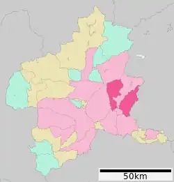 Location of Kiryū in Gunma Prefecture