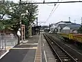 The renoveted platform with a Shinto shrine on the left, August 2010