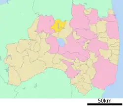 Location of Kitashiobara in Fukushima Prefecture