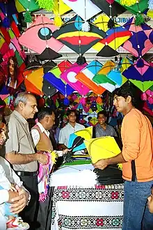 A kite shop in Lucknow, India