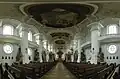 Interior of parish church of St Verena