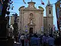 Parish church of Balzan during the festa