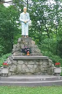 Image 7A monument to Fr. Maximilian Kolbe, among the estimated 3,000 members (18%) of the Polish clergy who were killed by the Nazis; of these, 1,992 died in concentration camps. (from Vatican City during World War II)