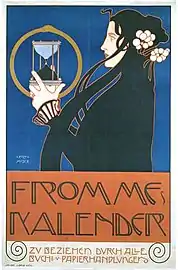 Poster for 'Frommes Kalender', 1899, color lithograph