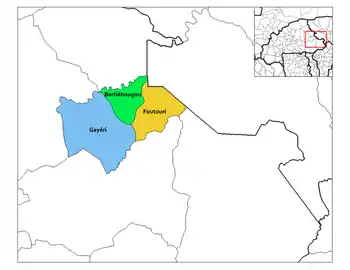 Provincial map of its departments