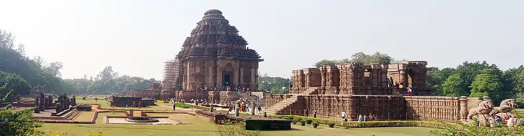 Konark Sun Temple at Konark, Orissa, built by Narasimhadeva I (1238–1264 CE) of the Eastern Ganga dynasty.