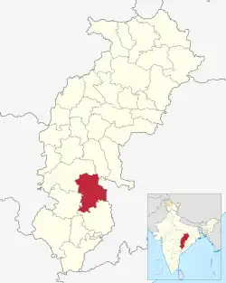 Location in Chhattisgarh