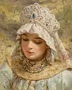 Russian girl with kokoshnik, before 1915, by Konstantin Makovsky