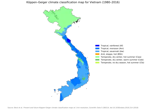 Image 19Vietnam map of Köppen climate classification zones (from Geography of Vietnam)