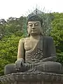 Bronze Buddha of Sinheungsa (Buddhist Temple) near the main entrance to Seoraksan National Park.