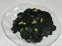 Rock Tripe (seogi) with pine nuts