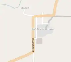 Bhurch lies in the southwest of Ameer Hussain