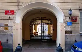 Gates to interior courtyard