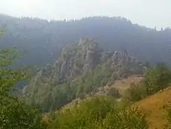 Remains of the medieval castrum of Koznik, in the village of Kozica