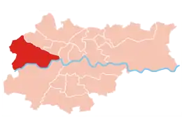 Location of Zwierzyniec within Kraków