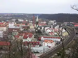 Kralupy nad Vltavou seen from Hostibejk