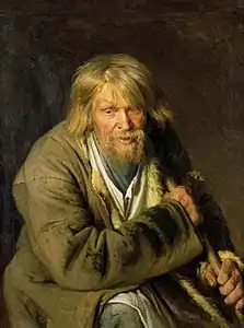 Old man with a crutch, 1872