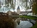 Pond and church in Kreypau