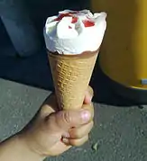 Unwrapped pre-filled cone