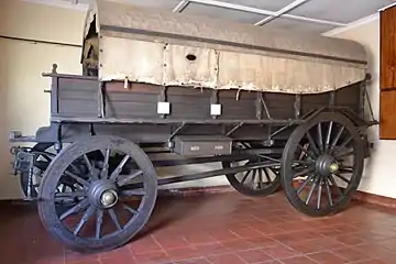 A replica kakebeenwa located in the Kruger Museum