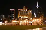 Independence Square at night