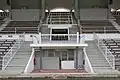 View of the covered stand of the stadium.