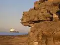 Kurnell sandstone cliffs, view towards Pacific Ocean