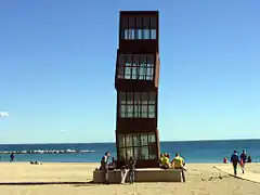 L'estel ferit (1992), by Rebecca Horn, Passeig Marítim de la Barceloneta