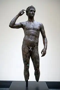 Image 20The Victorious Youth (c. 310 BC) is a rare, water-preserved bronze sculpture from ancient Greece. (from Ancient Greece)