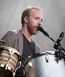 Doyle performing with LCD Soundsystem in 2016