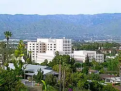 A view of Loma Linda University Medical Center, with the city surrounding it