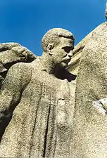 Taft's self-portrait on the Fountain of Time (1922), Chicago, Illinois