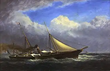 The imperial yacht Aigle (1858–1891)Painting by Adolphe-Hippolyte Couveley