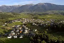 An aerial view of La Llagonne